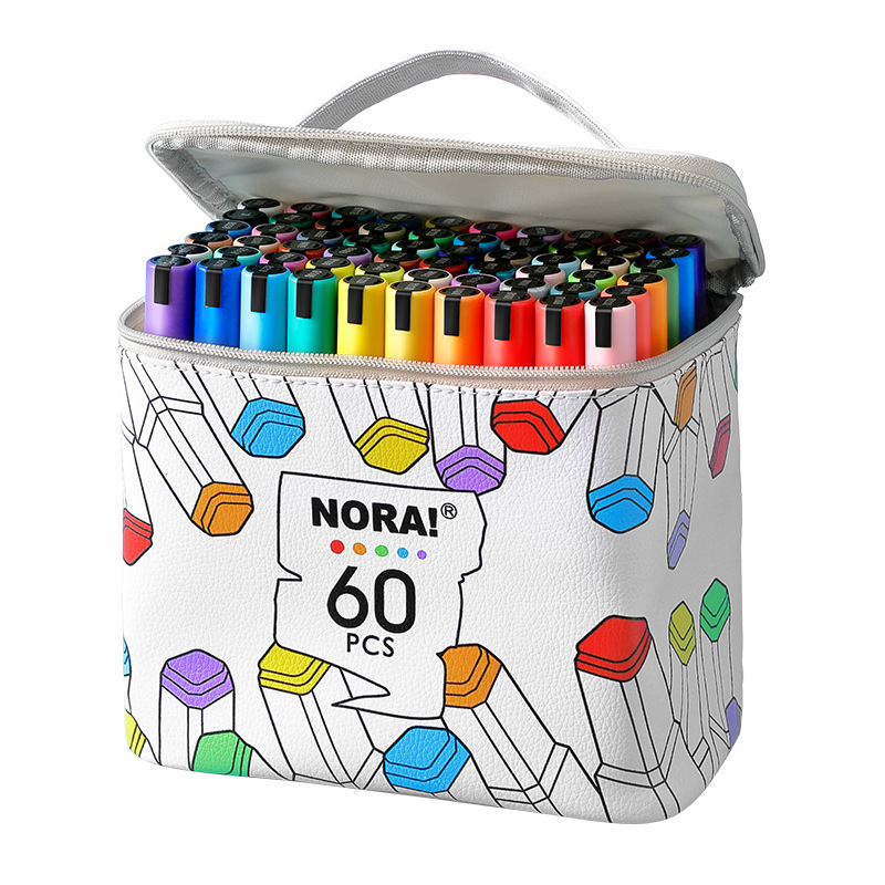 Juego de Marcadores Acrílicos Noya, Resina Transparente, Punta Redonda, Tipo Pincel de Acuarela, Punta de Presión, Pincel para Estudiantes