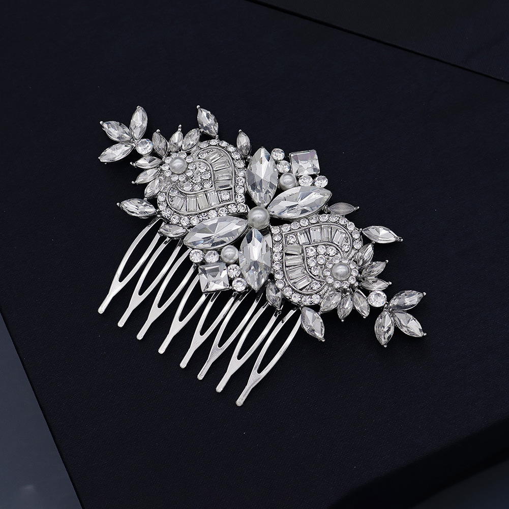 Pearl Rhinestones Simple Retro Style Hair Comb Bridal Combing Hair Accessories display picture 3