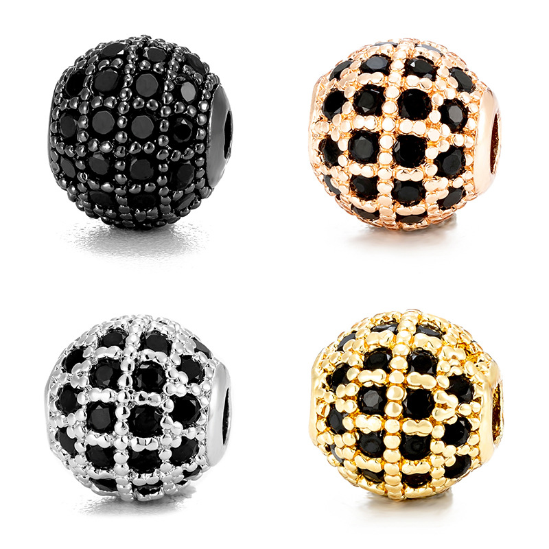 1 Piece Copper Zircon Ball Beads display picture 2