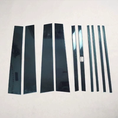 Strips in Silver and | Şüşə kənarı xromları/moldingləri - 10-20-prado-center-pillar-10-pieces-of-black-titanium-wide-glue