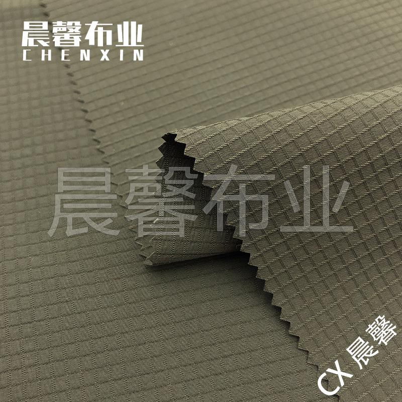 ll涤纶面料 T800立体格子 防水0.25分格外套工装夹克帽子箱包布料