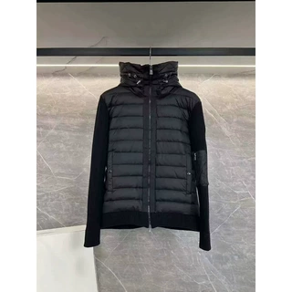 蒙家拼接羽绒服163款轻便开衫Padded Corduroy down vest春季轻薄