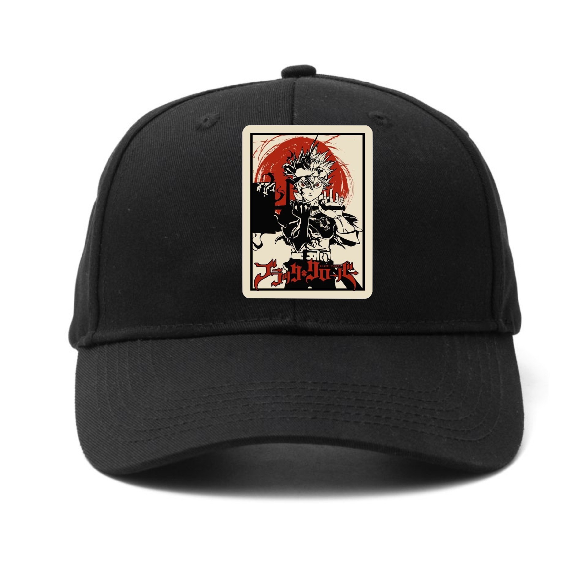 Gorra de béisbol de comercio exterior Anime Gorra de béisbol de trébol de cuatro hojas negra Gorra de visera casual Gorra de béisbol de mezclilla