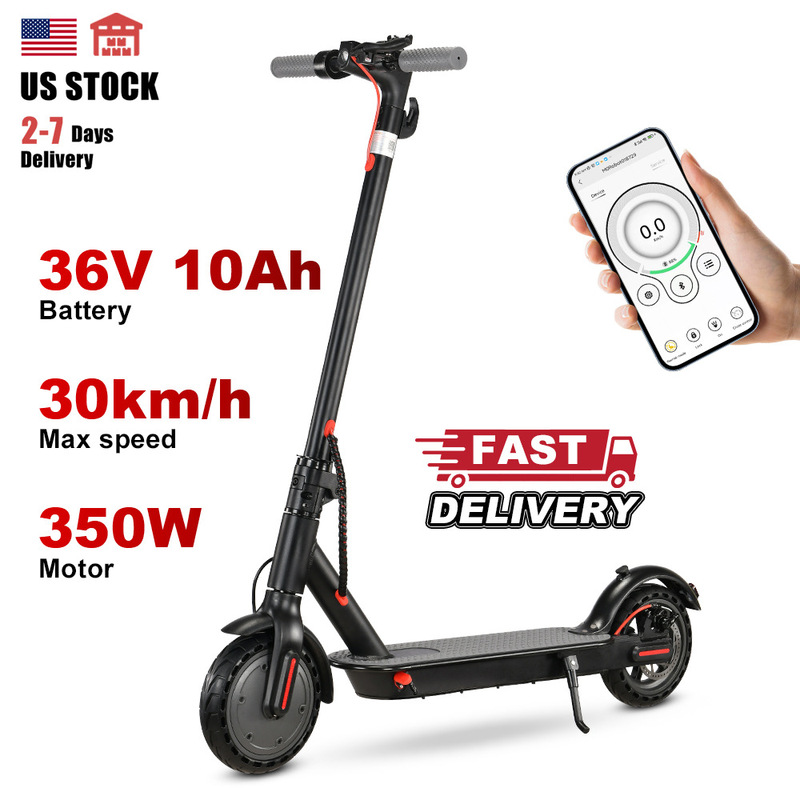Overseas Warehouse Lightweight Foldable Electric Scooter Long-Range Mobility Scooter 250W Commuting Aluminum Alloy Electric Scooter
