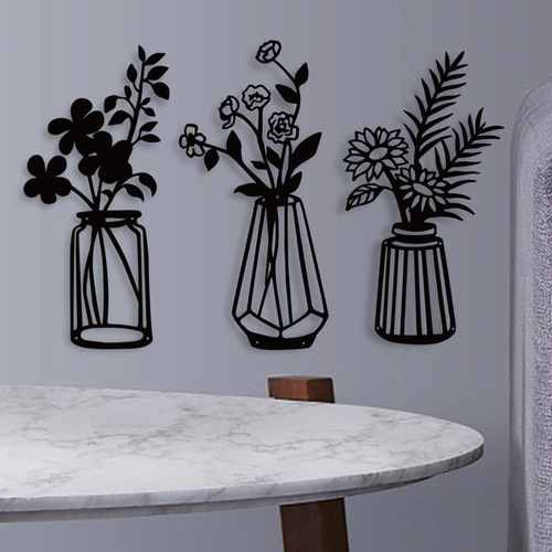 Amazon Iron Art Decoration Hanging Pictures Decorative Paintings Vase Living Room Ornaments Wall Decoration Flat Pendant Metal Craft