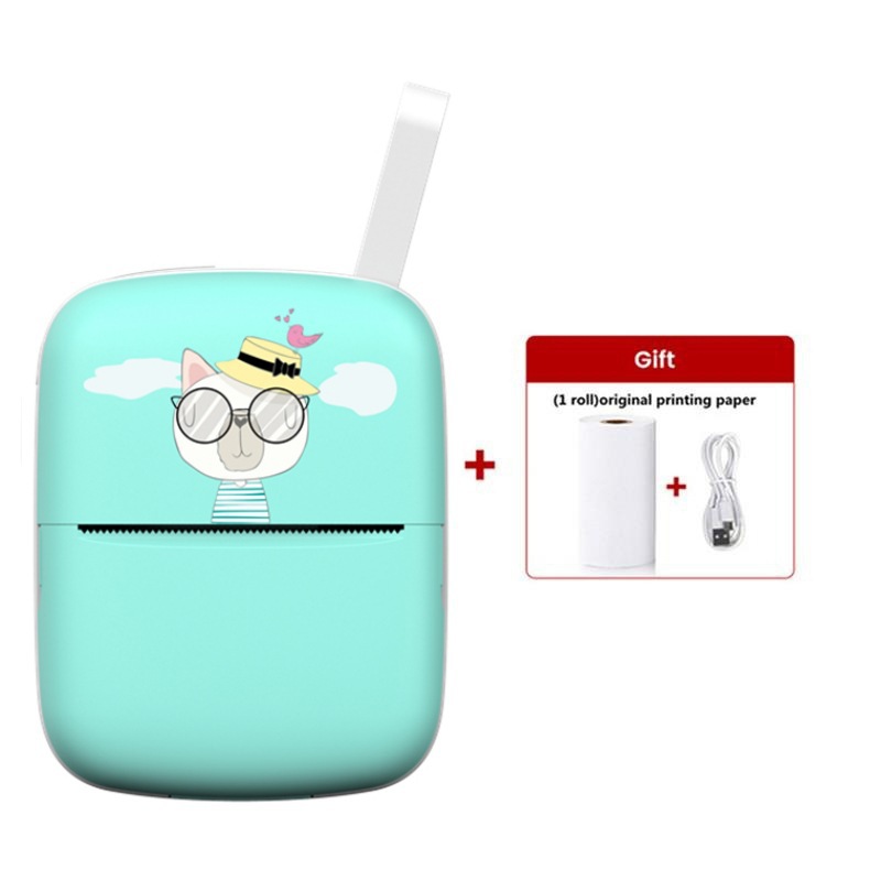 Mini impresora portátil transfronteriza de bolsillo Bluetooth inalámbrica conectable impresora adhesiva sensible al calor doméstica