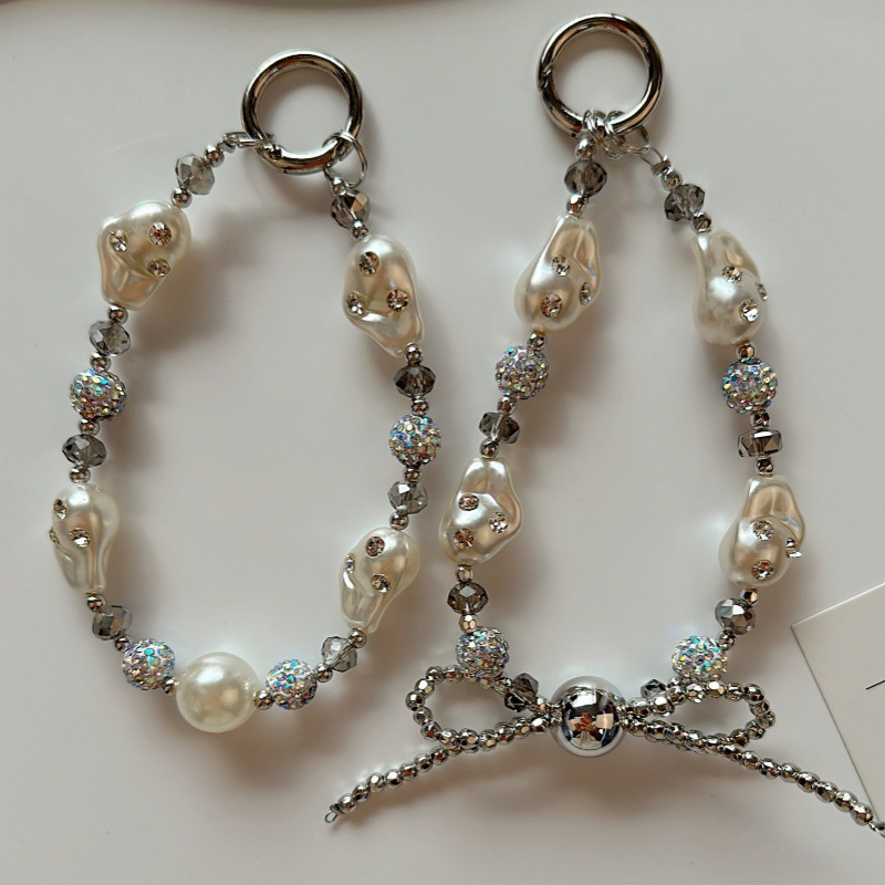 Mobile Phone Lanyard Classy with Diamond Wrist Chain Accessible Luxury Fashion Versatile Hand-beaded Short Chain Rhinestone Jewelry Hanging