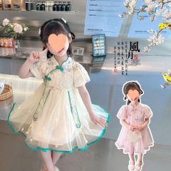 漢服女の子古代スタイルドレス 2025 新しい子供の古代スタイル唐装プリンセスドレス女の子スカート夏