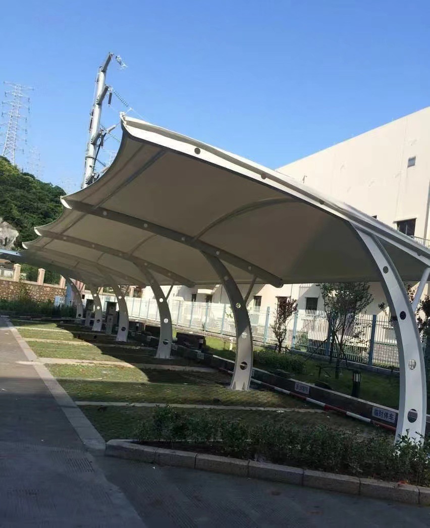 电动车雨棚膜结构车棚小区充电桩棚景观棚看台遮阳雨棚汽车遮雨棚-阿里巴巴