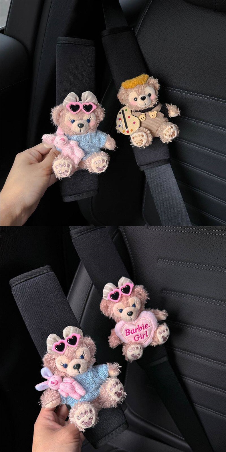 Melaad Autumn Rose Artist Da Vinci Dada Car Seatbelt Shoulder Pad Anti-Strangling Neck Protector for Girls Car Interior Accessories