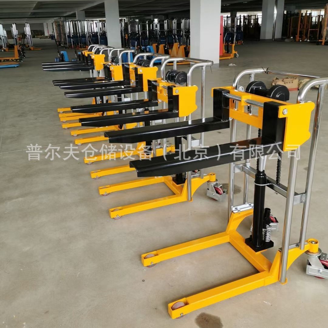 轻型半电动电动堆高车迷你小型升高车自动升降叉车工位车行李车