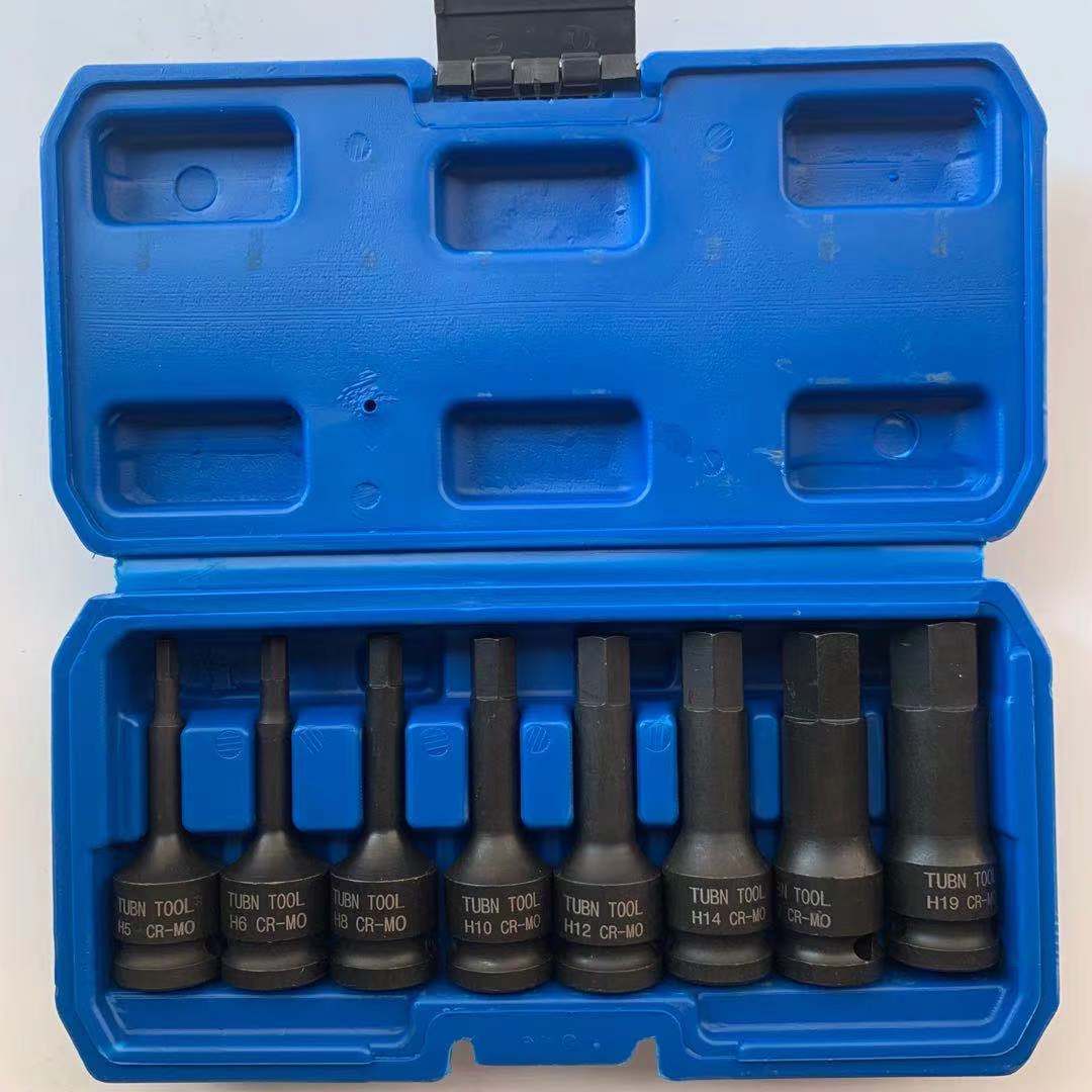 气动压配套头 H系列角旋具套筒 气动螺丝批头外六角压批套筒