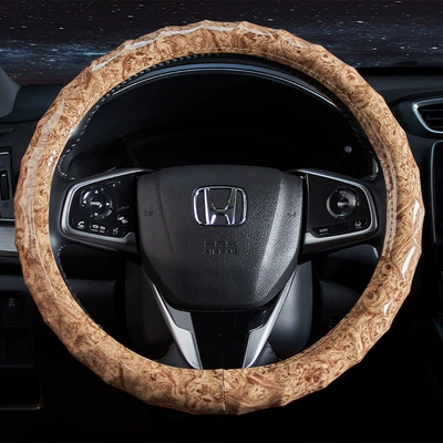 Exclusive Supply of Anti-Slip Peach Wood: Steering wheel cover - beige-peach-wood-grain-o-type