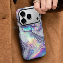 波光粼粼纹理菲林手机壳iphone17新款苹果16plus全包防摔15欧美风