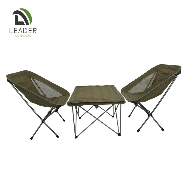 Outdoor folding table and chair set, portable mesh moon chair, camping table, picnic leisure folding table and chair combination Outdoor folding table and chair set, portable mesh moon chair, camping table, picnic leisure folding table and chair combination