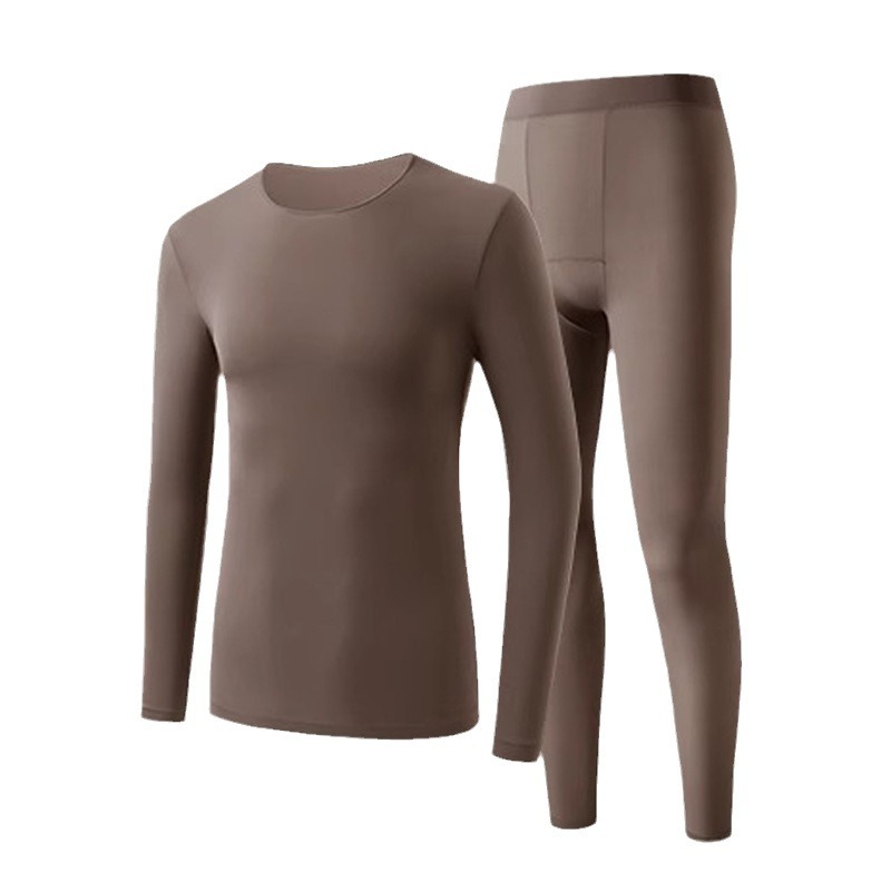 HYALURONIC ACID 남성용 피부 미용 의류 고탄성 난방베이스 긴팔 따뜻한 초박형 및 추적없는 바디 플러스 사이즈 가을 옷 세트