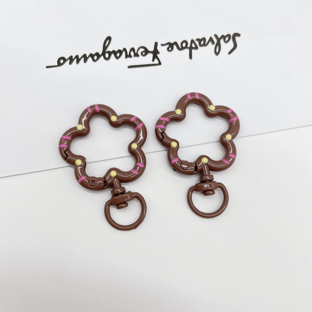Universal keychain flower-shaped, accessories, flowered, DIY