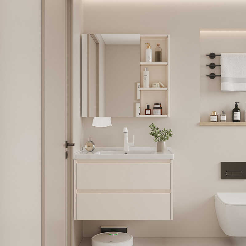 espacio aluminio abeja de aluminio aluminio aleación gabinete de baño cerámica todo en uno lavabo lavabo lavabo lavabo combinación de espejo inteligente baño