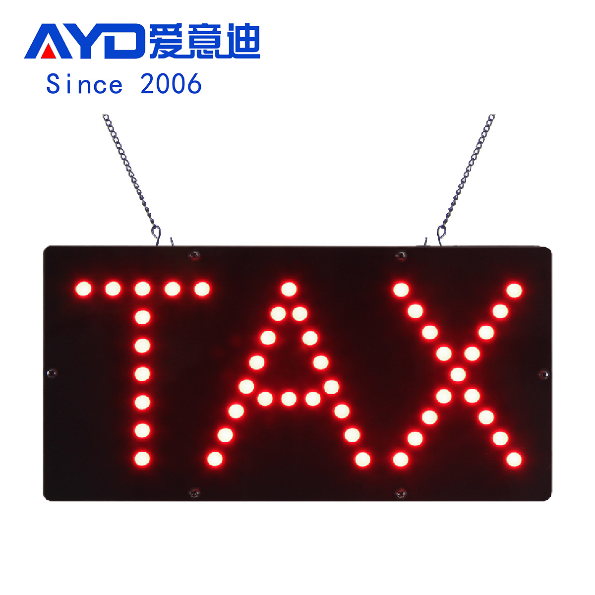 跨境出口欧美LED TAX 招牌 发光字 sign 门头橱窗招牌 厂家直销
