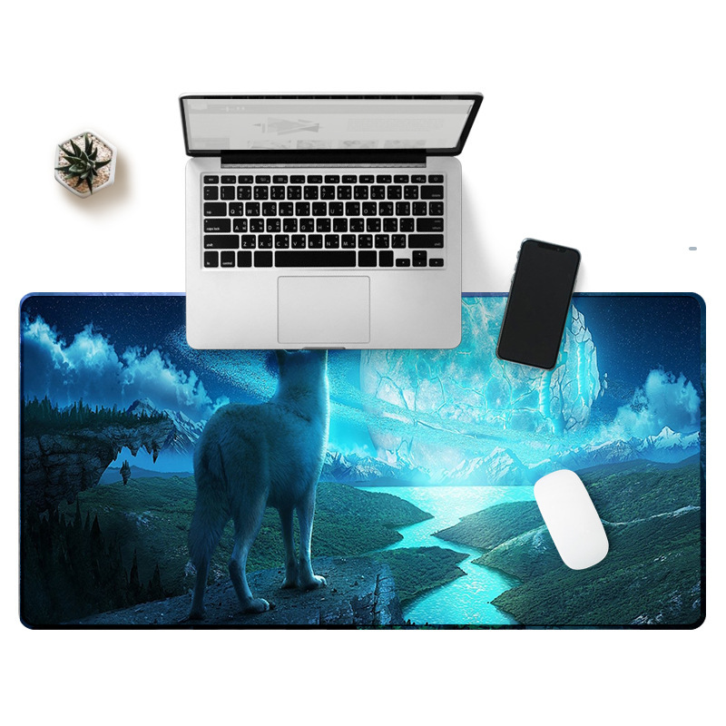 Gioco del mouse, tappetino da scrivania per ufficio ispessito personalizzato di grandi dimensioni, tappetino per tastiera del mondo animale_voghion.com