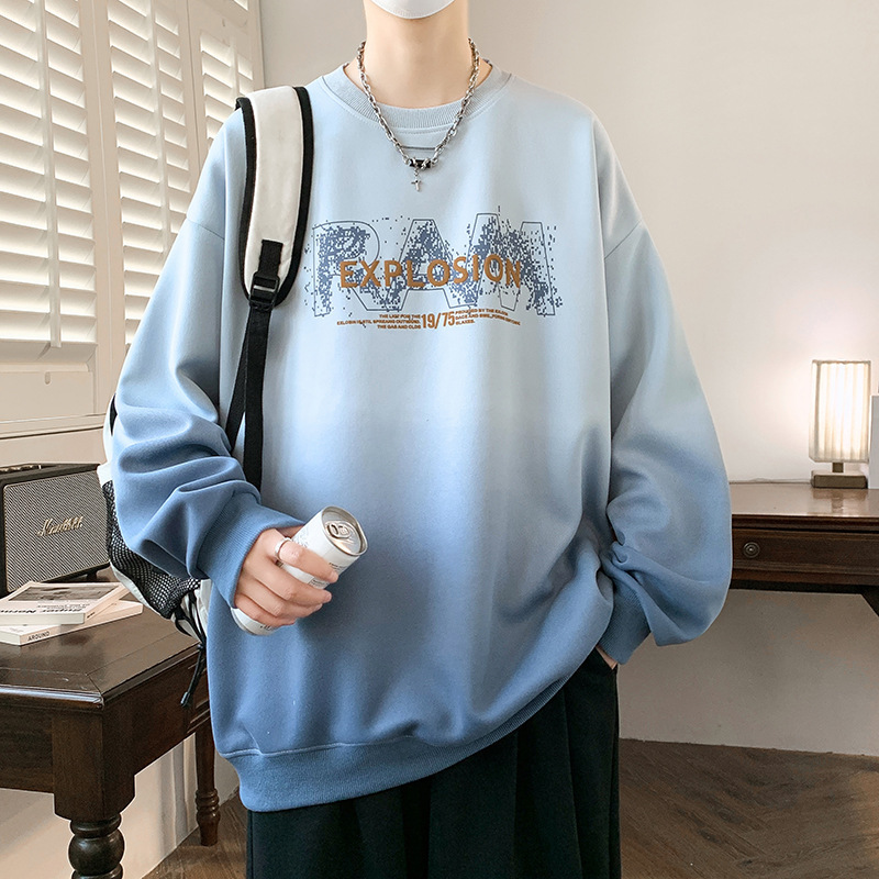 春秋季新款圆领卫衣12-15岁男孩初中学生13青少年大童秋装长袖t恤|undefined
