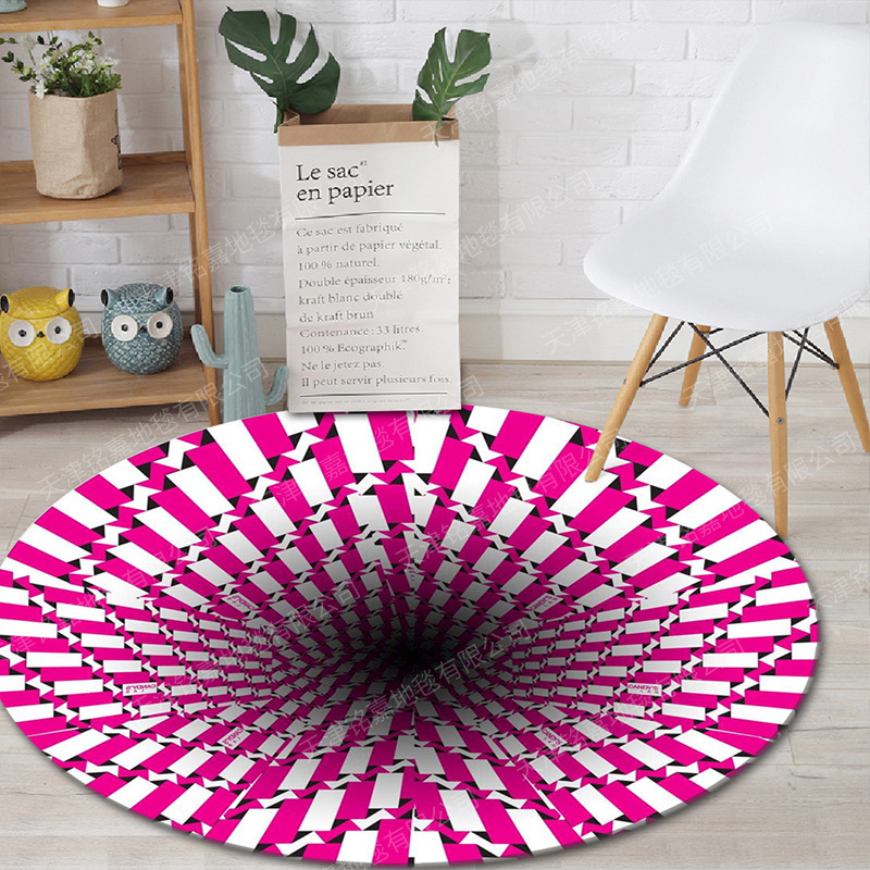 Visión estéreo transfronteriza vértigo alfombra entrada del Hogar sala de estar sofá mesa de café alfombra de piso de ilusión alfombra de terciopelo de cristal