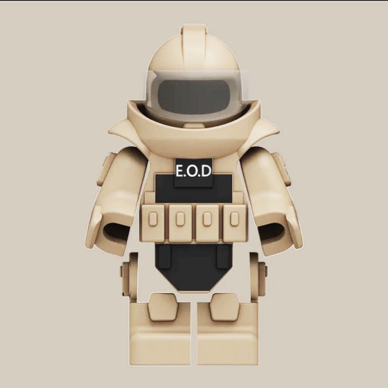 Cross-border Military Building Blocks Man Accessories Bomb Dismantling Suit Explosion-proof Clothing Parts Accessories Small Particle Toys Assembled Building Blocks