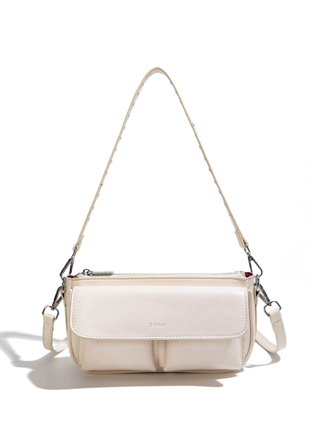 Bolsos de textura alta para mujeres 2026 nuevo lujo ligero exquisito versátil bolso cuadrado pequeño de moda casual mochila de hombro