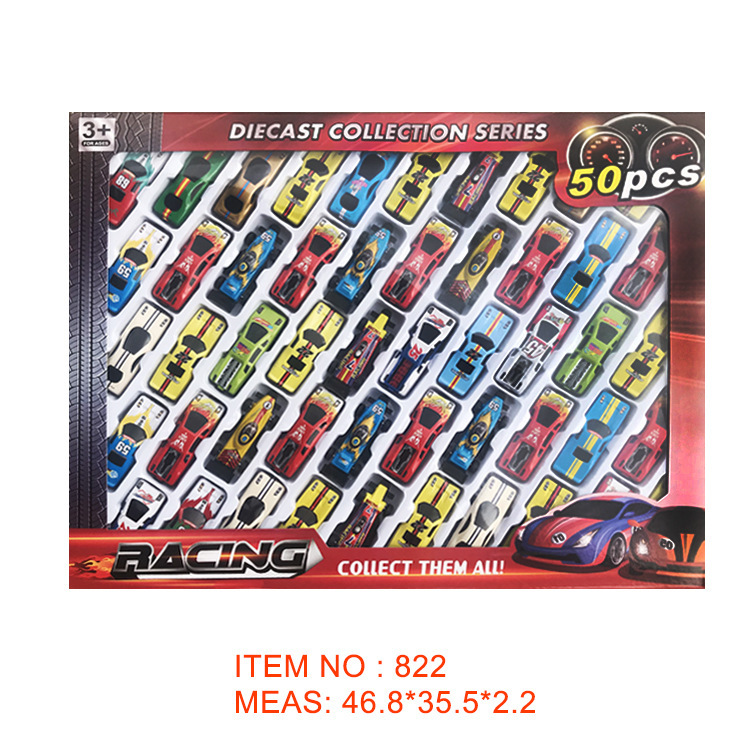 Regalo para niños regalo en caja coche de juguete premio de estudiante de escuela primaria pull back car 50 Pack niños al por mayor