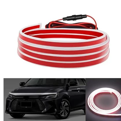 Car start-up scan welcome dynamic sequential daytime running lights, hood decoration lights, grille LED modification lights