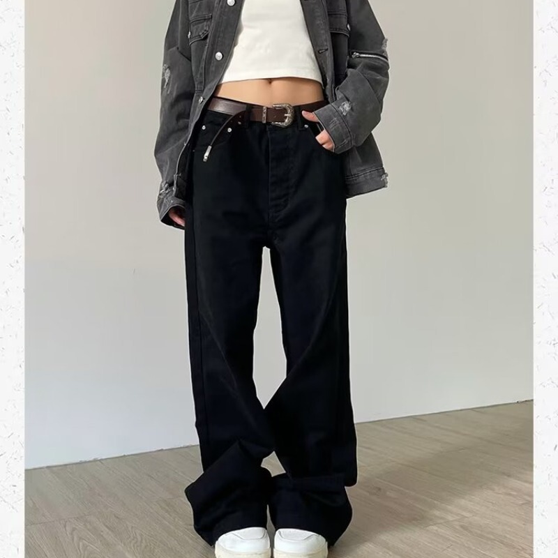 American retro washed brown straight casual pants men's and women's logging simple all-match loose pants spring and autumn jeans American retro washed brown straight casual pants men's and women's logging simple all-match loose pants spring and autumn jeans