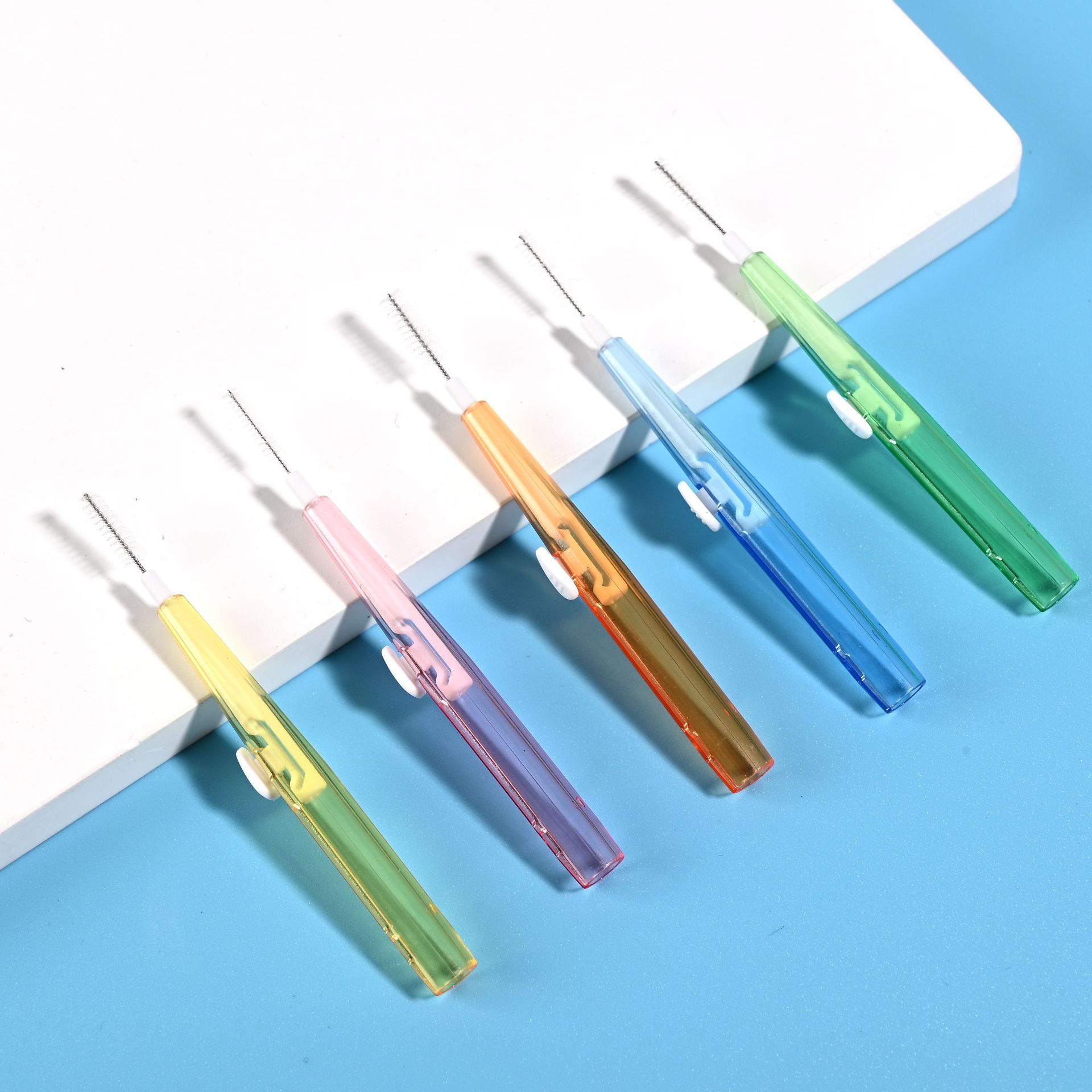 推拉型牙缝刷间隙刷眉毛刷重复用牙套刷牙间刷正畸工具刷20支/盒