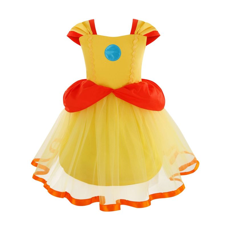 Foreign Trade Children's Wear Children's Belle Princess Dress Girls' Bell Dress Cross-border Special for Mesh Shruffled Dress