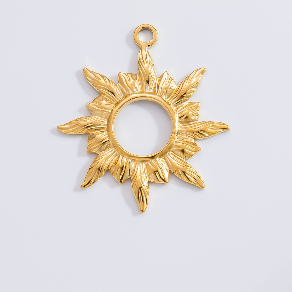 1 Piece Set 4.29*24.15mm 304 Stainless Steel Zircon PVD Coated Real Gold Plated Heart Shape Flower Butterfly Polished Pendant DIY Jewelry Accessories display picture 39