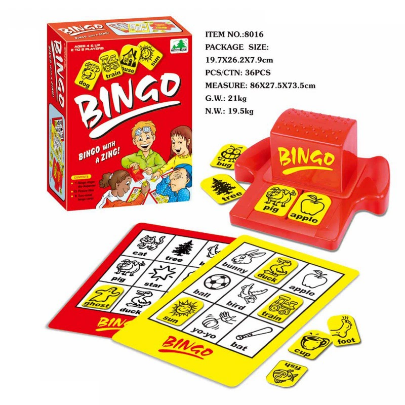 BIN GO GAME Детская игра-головоломка бинго машина для изучения английского слова игрушка 8016