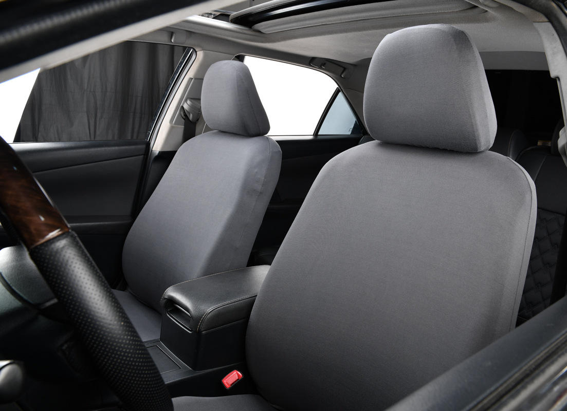 Elastic full-cover fabric seat cover for ride-sharing vehicles, waterproof, suitable for both driver and passenger seats, with elastic edges