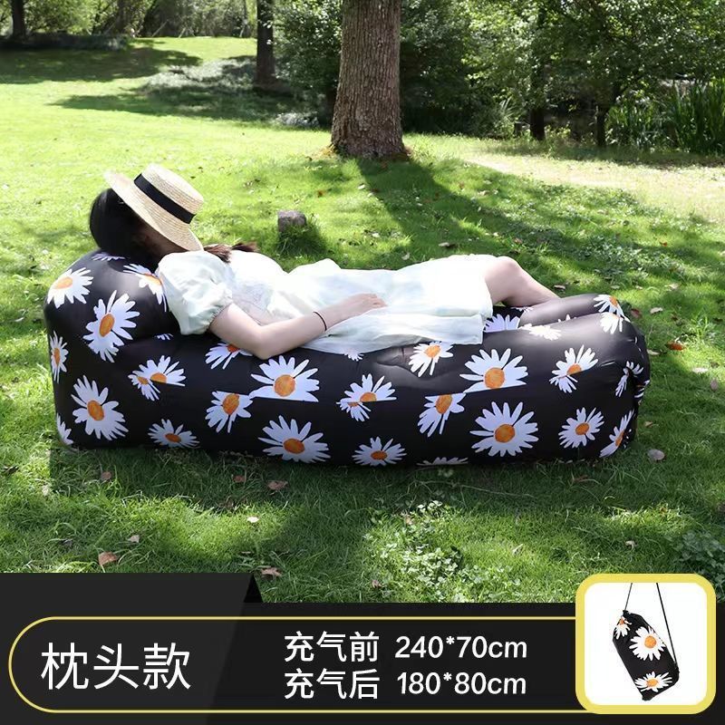 懒人充气沙发网红空气床气垫户外便携式躺椅单双人折叠床枕头款|undefined