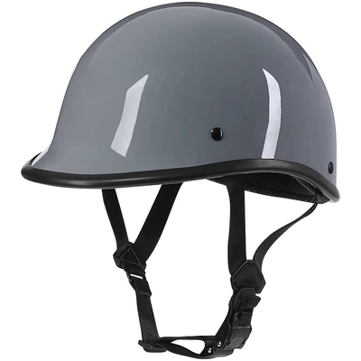 Cross-border 3C American retro motorcycle half helmet for men, electric motorcycle helmet, summer sun protection safety helmet for women (Motosiklet kaskı (dəbilqə)) - cement-gray-m