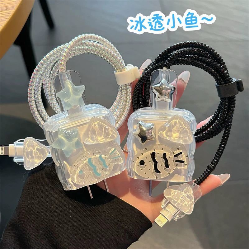 Маленькая рыбка для Apple 20w зарядная головка защитный чехол для передачи данных кабель защитный чехол