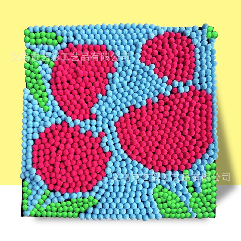 インターネット有名人の同じスタイルの子供用毛玉絵画 DIY 手作りクリエイティブ絵画 30*30 生産材料露店ホット販売子供のおもちゃ|undefined