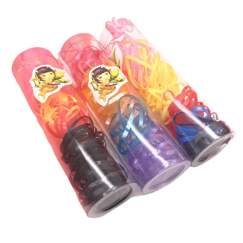 Banda de barril de doble capa para niños desechable fuerte tirón constantemente anillo de pelo anillo de cabeza un yuan dos yuanes tienda cabeza accesorios suministro