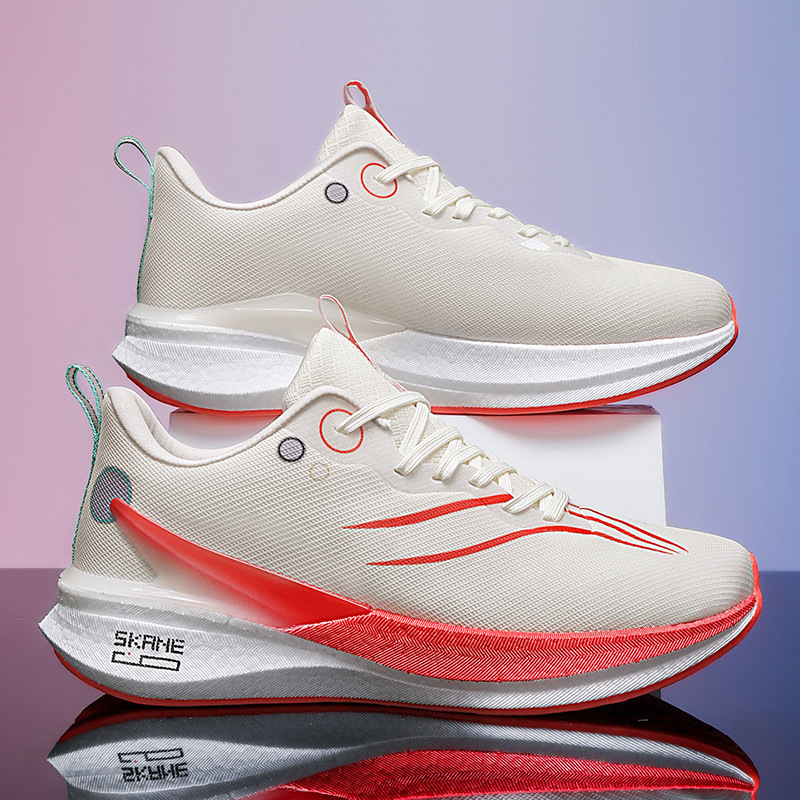 Fricción sonora real explosión suave zapatos de carrera de velocidad juvenil para hombres 2025 nuevo anti-deslizante desgaste pareja zapatillas deportivas