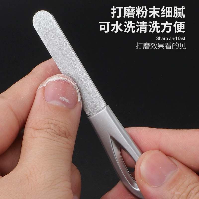 Двухсторонняя пилка для ногтей из нержавеющей стали шлифовальный станок для ногтей полоса шлифовальный инструмент для шлифования зубов пилка для ногтей шлифовальное устройство файл песчаная полоса