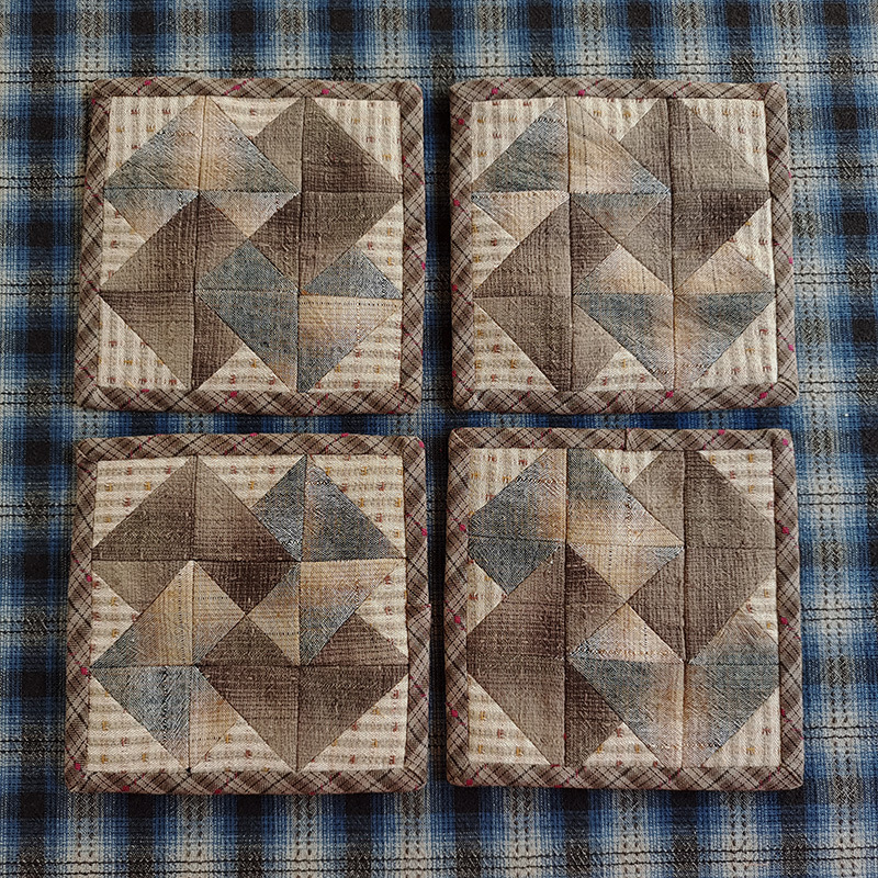 Primer paño teñido estera de té hecho a mano DIY patchwork corredor de mesa bordado Lu bordado estera de la placa de té Zen camino de mesa té arte de la vendimia toalla de té