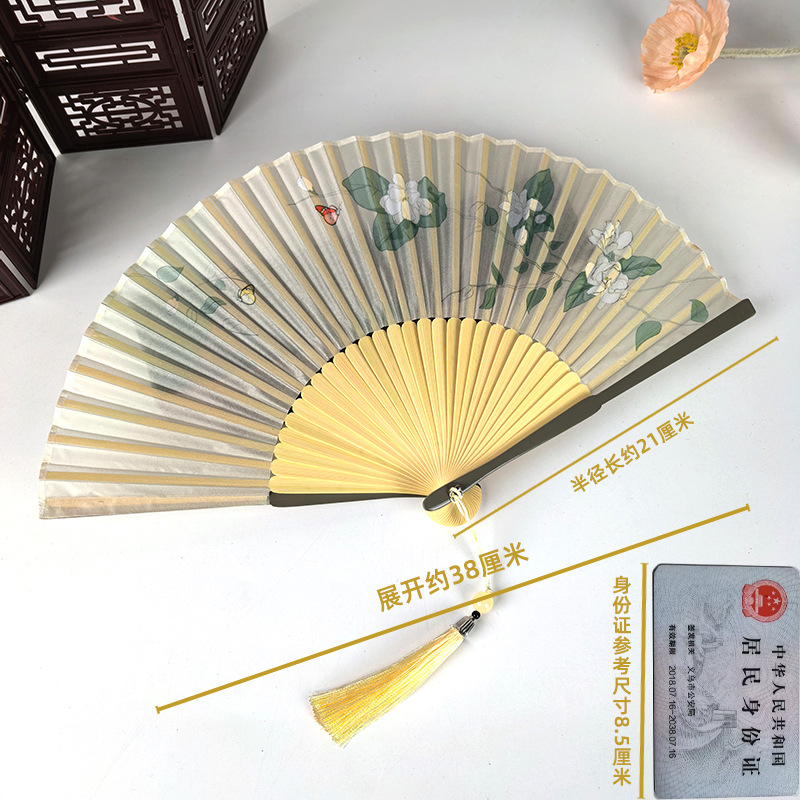 Ventilador antiguo ventilador plegable de verano chino chino cheongsam ventilador plegable de bambú artesanía ventilador pequeño ventilador de baile ventilador image 14