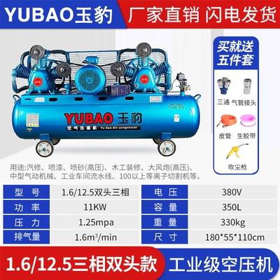 small 220V spray paint air – Hava kompressorları - 11kw-three-cylinder-16125-three-phase-double-head