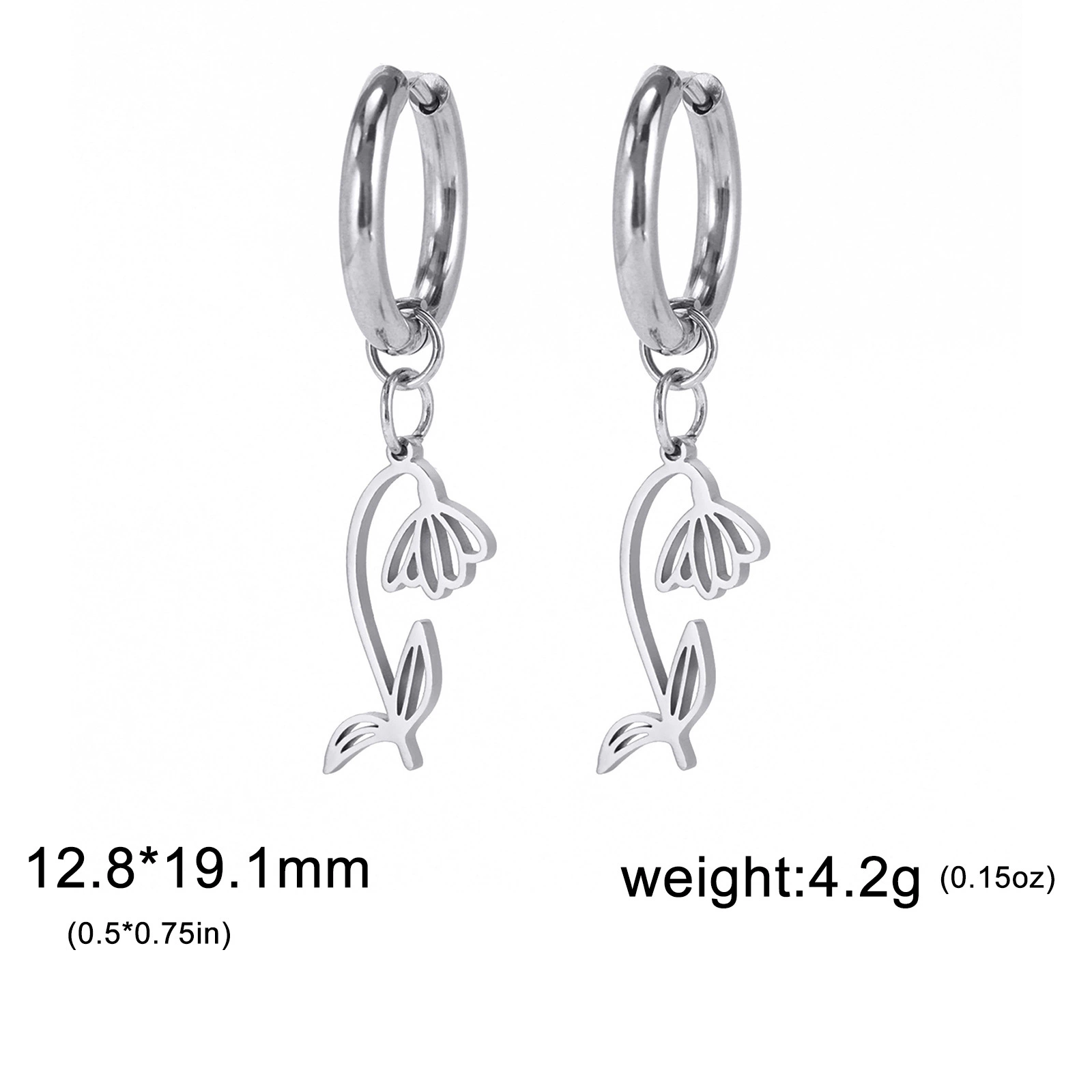 Серьги из нержавеющей стали, аксессуар, подвеска