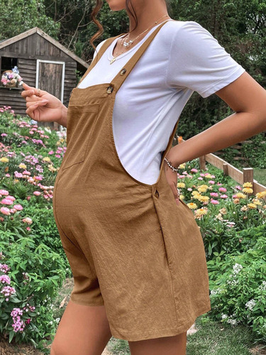 European and American maternity clothes spring and summer casual breathable maternity pants quarter pants adjustable waist straps pregnant women shorts