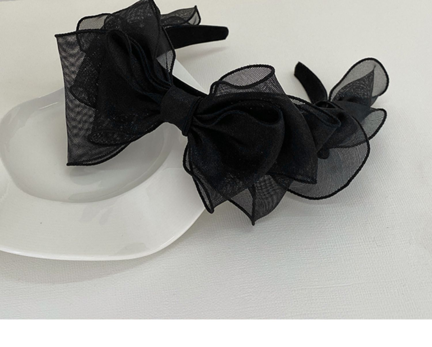 200g Weight Hair Band Hair Accessories Type 1 Piece Quantity Daily, Street Occasion Gauze Material Bow Knot Pattern Women's Gender Casual, Simple Style Style Women's Casual Simple Style Bow Knot Cloth Gauze Hair Band