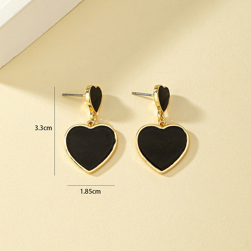 1 Pair Vintage Style Geometric Enamel Plating Hollow Out Alloy Drop Earrings display picture 3